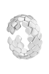 Posrebren prstan Snake