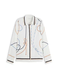 Bluza temno modra / marelica / bela