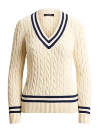 Lauren Ralph Lauren Pulover svetlo bež / marine