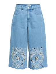 Kavbojke 'OBJIdda' moder denim / bela