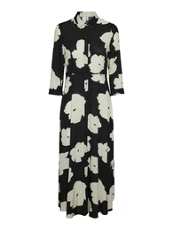 Košilové šaty 'Savanna' černá / offwhite