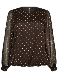 Bluza 'PAULA' rjava / bela