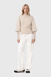 Pulover z dodatkom alpake