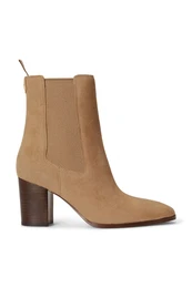 Lauren Ralph Lauren kotnkov Chelsea boty na vysokm podpatku dmsk nubukov Rlyn Bte Hl