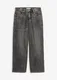 Dny Loose Straight, Mid Waist, zkrcen