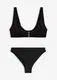 Bikiny s podprsenkovm topem s ozdobnm knoflkem (2dln souprava)
