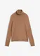 Svetr s rolkovm lmcem, z mkk smsi s kamrem s Good Cashmere Standard