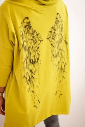 Sweatshirt with kiwi wing print