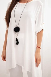 Set blouse + trousers with ecru pendant