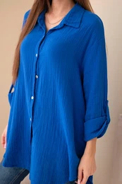 Kesi Woski Cotton muslin shirt cornflower blue