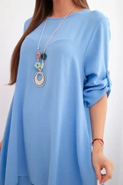 Kesi Woski Set of blouse + pants with pendant blue
