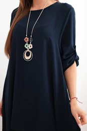 Kesi Woski Set of blouse + pants with pendant navy blue