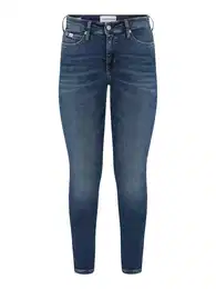 Jeans Džíny modrá džínovina / bílá