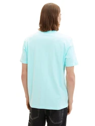 TOM TAILOR DENIM T-Shirt türkis/rosa/schwarz/weiß