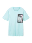 TOM TAILOR DENIM T-Shirt türkis/rosa/schwarz/weiß