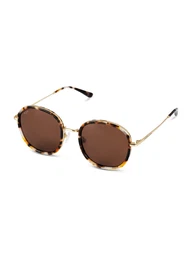 Sonnenbrille 'Rotterdam Desert Speckled Brown' braun / gold / hellorange / schwarz