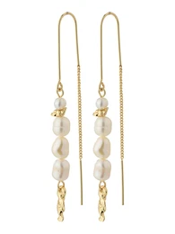 Náušnice 'BERTHE' zlatá / perlově bílá