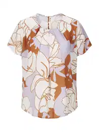 Bluza ecru/prljavo bijela / smeđa / lila / bijela