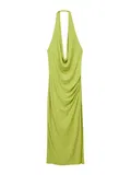Zelené dlouhé šaty Pull&Bear image