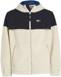 Übergangsjacke beige / dunkelblau / rot / weiß