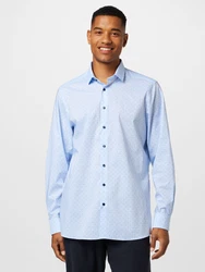 OLYMP Hemd Langarm taubenblau/hellblau/blau