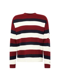 Pullover navy / rot / wei