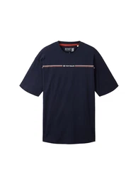 T-Shirt navy / rot / wei