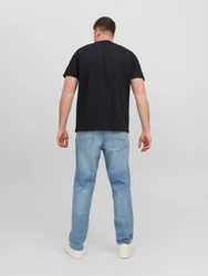 Jack & Jones Plus T-Shirt 'JJESTAR' schwarz/weiß
