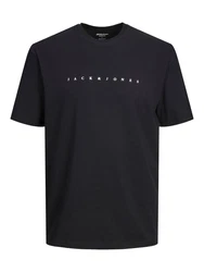 Jack & Jones Plus T-Shirt 'JJESTAR' schwarz/weiß