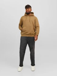 Jack & Jones Plus Sweatshirt Star hellbraun/schwarz