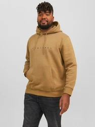 Jack & Jones Plus Sweatshirt Star hellbraun/schwarz