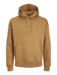Jack & Jones Plus Sweatshirt Star hellbraun/schwarz