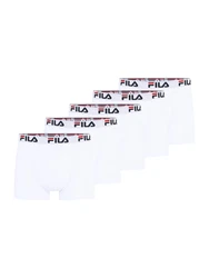 FILA Herren Boxer Shorts 5er Pack hellgrau/rot/schwarz/weiß