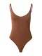 Hunkemöller Stahovací body  tmavě hnědá