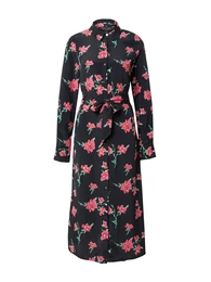 Košilové šaty zelená / pink / černá / bílá