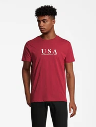 AROPostale T-Shirt burgunder/weiß
