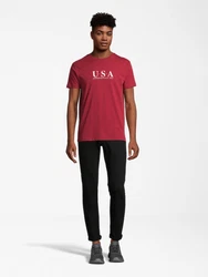 AROPostale T-Shirt burgunder/weiß