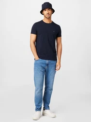 Tommy Hilfiger Core Stretch Slim C-Neck Tee Shirt Herren nachtblau/rot/weiß