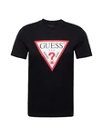 GUESS T-Shirt knallrot/schwarz/wollweiß