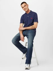 LEVI'S Poloshirt 'Housemark' marine / knallrot