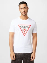 GUESS T-Shirt rot/schwarz/weiß