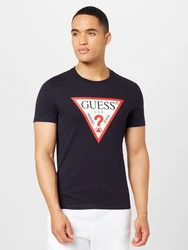 GUESS T-Shirt navy/rot/weiß
