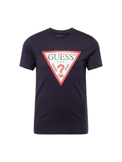 GUESS T-Shirt navy/rot/weiß GUESS T-Shirt navy/rot/weiß