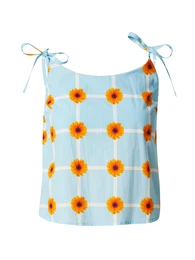 Bluza 'WIGA' svijetloplava / narančasta / bijela