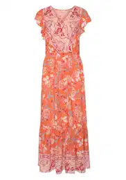 Šaty oranžová / meruňková / světle růžová / červená