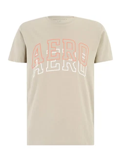AROPOSTALE T-Shirt camel/orange/wei AROPOSTALE T-Shirt camel/orange/wei