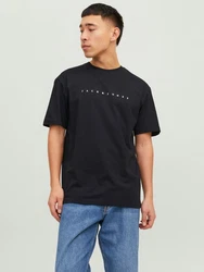 Jack & Jones T-Shirt JJEstar schwarz/weiß