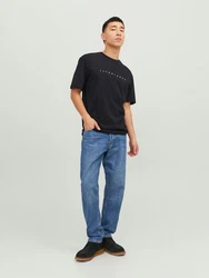 Jack & Jones T-Shirt JJEstar schwarz/weiß
