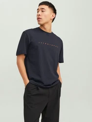 Jack & Jones T-Shirt JJEstar navy / orange