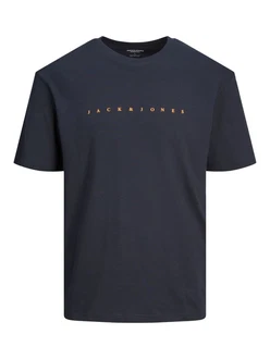 Jack & Jones T-Shirt JJEstar navy / orange